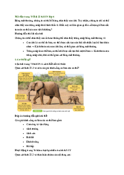 Giải Khoa học tự nhiên lớp 6 - Bài 22: Cơ thể sinh vật | Kết nối tri thức