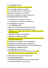 Ngân hàng câu hỏi trắc nghiệm ôn tập môn môn Cơ sở dữ liệu và giải thuật | Trường đại học kinh doanh và công nghệ Hà Nội