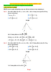 Các Dạng Toán Bài Vectơ Trong Không Gian Lớp 12 Giải Chi Tiết