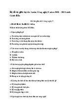 Bộ đề thi giữa học kì 1 môn Công nghệ 9 năm 2024 - 2025 sách Cánh diều