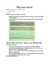 Tổng Quan Du Lịch - Chương 1 và 2: Nội Dung Cơ Bản và Khái Niệm. Môn Tổng quan du lịch | Đại học Trường Đại học Phenika.
