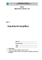 Lab 4 - Exploring Operational Amplifiers and Their Configurations | Môn Principles of EE 1 - Trường Đại học Quốc tế, Đại học Quốc gia Thành phố Hồ Chí Minh