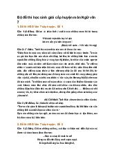 Bộ đề thi học sinh giỏi cấp huyện môn Ngữ văn 7