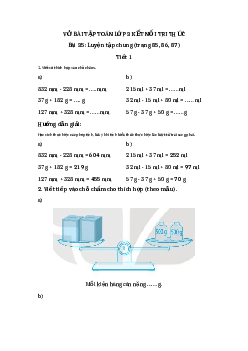 Giải VBT môn Toán 3 - Bài  35: Luyện tập chung | Kết nối tri thức