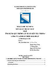 Báo cáo Bài tập chương 2 Quản trị sản xuất - Môn quản trị học - Đại Học Kinh Tế - Đại học Đà Nẵng