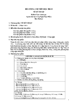 Đề cương chi tiết học phần về kỹ thuật  | Học viện Nông nghiệp Việt Nam