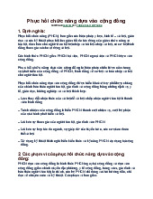 Tài liệu Phục hồi Chức Năng Dựa Vào Cộng Đồng | Đại học Y Dược Thành phố Hồ Chí Minh