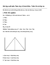 Bài tập cuối tuần Toán lớp 3 Cánh Diều - Tuần 18 có đáp án