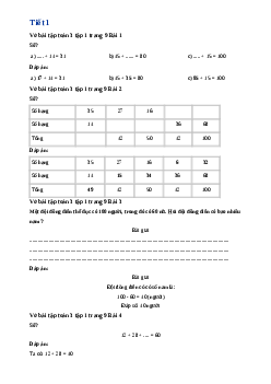 Giải VBT môn Toán 3 - Bài 3: Tìm thành phần trong phép cộng, phép trừ | Kết nối tri thức