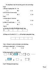 Đề thi Toán 1 - KNTT -HK1