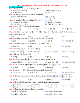 Đề cương ôn tập giữa học kỳ 1 toán 10 kết nối tri thức 2023-2024