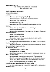 Đề cương cuối học kì 1 Toán 7 năm 2024 – 2025 trường THCS Long Toàn – BR VT