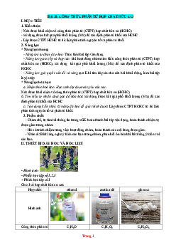 Giáo án Hóa 11 Cánh Diều học kì 2 phương pháp mới