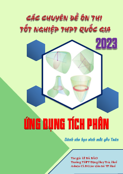 Chuyên đề cơ bản ứng dụng tích phân trong hình học ôn thi TN THPT môn Toán
