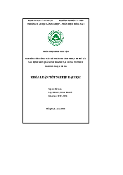 Khóa luận tốt nghiệp Kế toán tài chính | Đại học Lâm Nghiệp