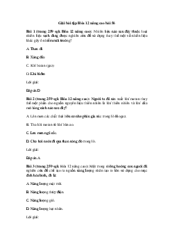 Hóa học 12 - Hóa học và vấn đề phát triển kinh tế