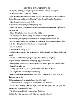 Đề cương ôn tập học kì 1 môn Lịch sử Địa lý lớp 6 năm học 2023 - 2024