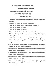 HỆ THỐNG 74 CÂU HỎI TỰ LUẬN THI VẤN ĐÁP MÔN LUẬT HIẾN PHÁP VIỆT NAM | Học viện Hành chính Quốc gia