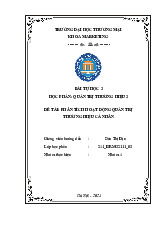Phân Tích Hoạt Động Quản Trị Thương Hiệu Cá Nhân | Bài tự học quản trị thương hiệu