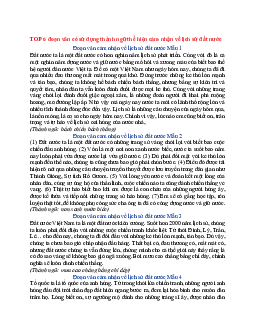 Văn mẫu lớp 6 Chân trời sáng tạo bài đoạn văn có sử dụng thành ngữ thể hiện cảm nhận về lịch sử đất nước