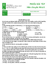 Phiếu bài tập Chuyên đề Muối môn Hoá học 8