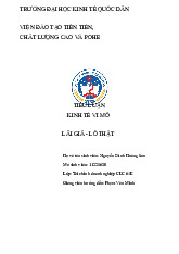 Hiện tượng Lãi Giả, Lỗ Thật | Tiểu luận môn Kinh tế vi mô | Trường Đại học Kinh Tế Quốc Dân