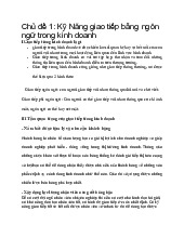 Báo cáo thuyết trình: Kỹ năng giao tiếp trong kinh doanh môn Giao tiếp kinh doanh | Học viện Ngân hàng