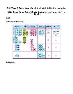 Giải Toán 3: Các số có bốn chữ số | Chân trời sáng tạo