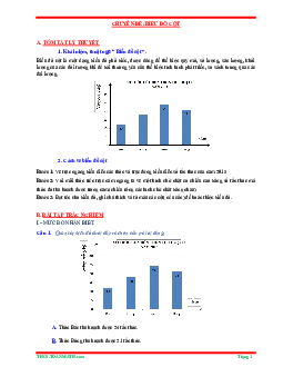 Tóm tắt lý thuyết và bài tập trắc nghiệm biểu đồ cột
