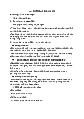 Đề cương môn An toàn lao động và vệ sinh công nghiệp- Trường Đại học bách khoa - Đại học đà nẵng.