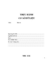 Tạo và Quản lý Cơ sở Dữ liệu | Cơ sở dữ liệu | Trường Đại học Khoa học Tự nhiên, Đại học Quốc gia Hà Nội