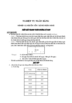 Đề cương nghiệp vụ ngân hàng