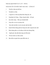 Đáp án tham khảo đề cương Môn Triết học Mác-Lênin | Đại học Sư Phạm Hà Nội