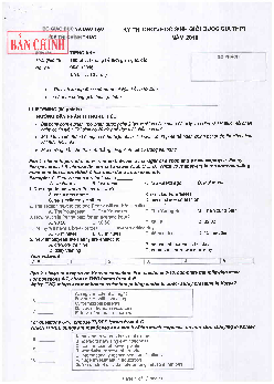 Đề thi chọn học sinh giỏi Quốc gia môn Tiếng Anh năm học 2015 – 2016