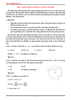 Bài tập trắc nghiệm Toán 9