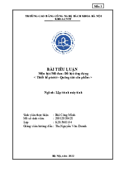 Báo cáo môn học Đồ họa ứng dụng