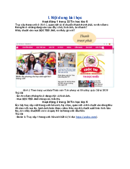 Tin học lớp 6 Bài 1: Thông tin trên web | Cánh Diều