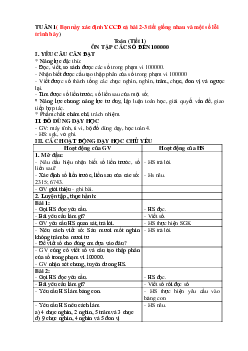 Giáo án Toán lớp 4 Tuần 1 | Kết nối tri thức