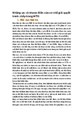 Những ưu và nhược điểm của cơ chế giải quyết tranh chấp trong WTO