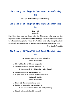 Ôn tập cuối học kì 2 lớp 3 - Tiết 2 Chân trời sáng tạo