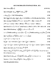 Đáp án đề thi giữa kỳ môn Giải tích 1 | Trường Đại học Kỹ thuật - Công nghệ Cần Thơ