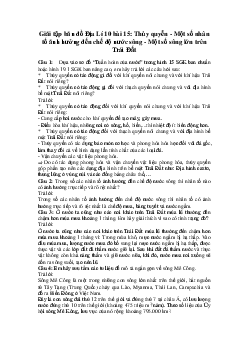 Tập bản đồ Địa lý lớp 10 bài 15: Thủy quyển - Một số nhân tố ảnh hưởng đến chế độ nước sông - Một số sông lớn trên Trái Đất
