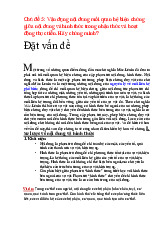 Chủ đề 5: Vận dụng nội dung mối quan hệ biện chứng giữa nội dung và hình thức trong nhận thức và hoạt động thực tiễn. Hãy chứng minh? môn Triết học Mác - Lênin | Trường đại học Mở Hà Nội