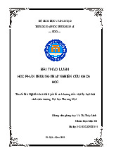 Nghiên cứu các yếu tố ảnh hưởng đến việc tự học của sinh viên trường Đại học Thương Mại | Bài thảo luận Phương pháp nghiên cứu khoa học