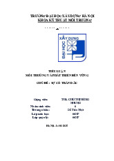 Tiểu luận về sự cố tràn dầu | Môn Môi trường và phát triển bền vững  - Đại học Xây Dựng Hà Nội
