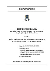 Tiểu luận giữa kỳ Hoàn thiện hoạt động marketing online cho Highlands Coffee tại Thành Phố Hồ Chí Minh | Môn Phương pháp nghiên cứu khoa học - Đại học Gia Định