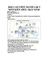 Thực Hành LAB 5 - Kiến Trúc Máy Tính. Môn Thực hành môn kiến trúc máy tính | Đại học Trường Đại học Công nghệ thông tin, Đại học Quốc gia Thành phố Hồ Chí Minh.