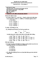 Đề thi Xử lý tín hiệu số đề số 5 kỳ 2 năm học 2020-2021 | Trường Đại học Công nghệ, Đại học Quốc gia Hà Nội