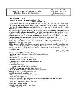 Đề thi học kì 2 môn Toán - Tiếng Việt lớp 5 trường tiểu học Tuyên Quang, Phan Thiết năm 2015 - 2016