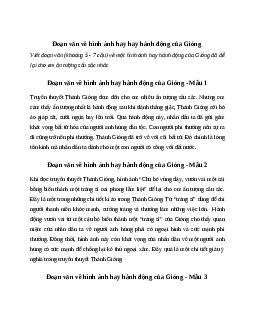 Văn mẫu lớp 6: Đoạn văn về hình ảnh hay hành động của Gióng đã để lại cho em ấn tượng sâu sắc nhất | Kết nối tri thức